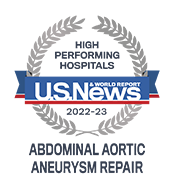 U.S. News & World Report High Performing Hospitals Badge - Orthopedics 2022-2023