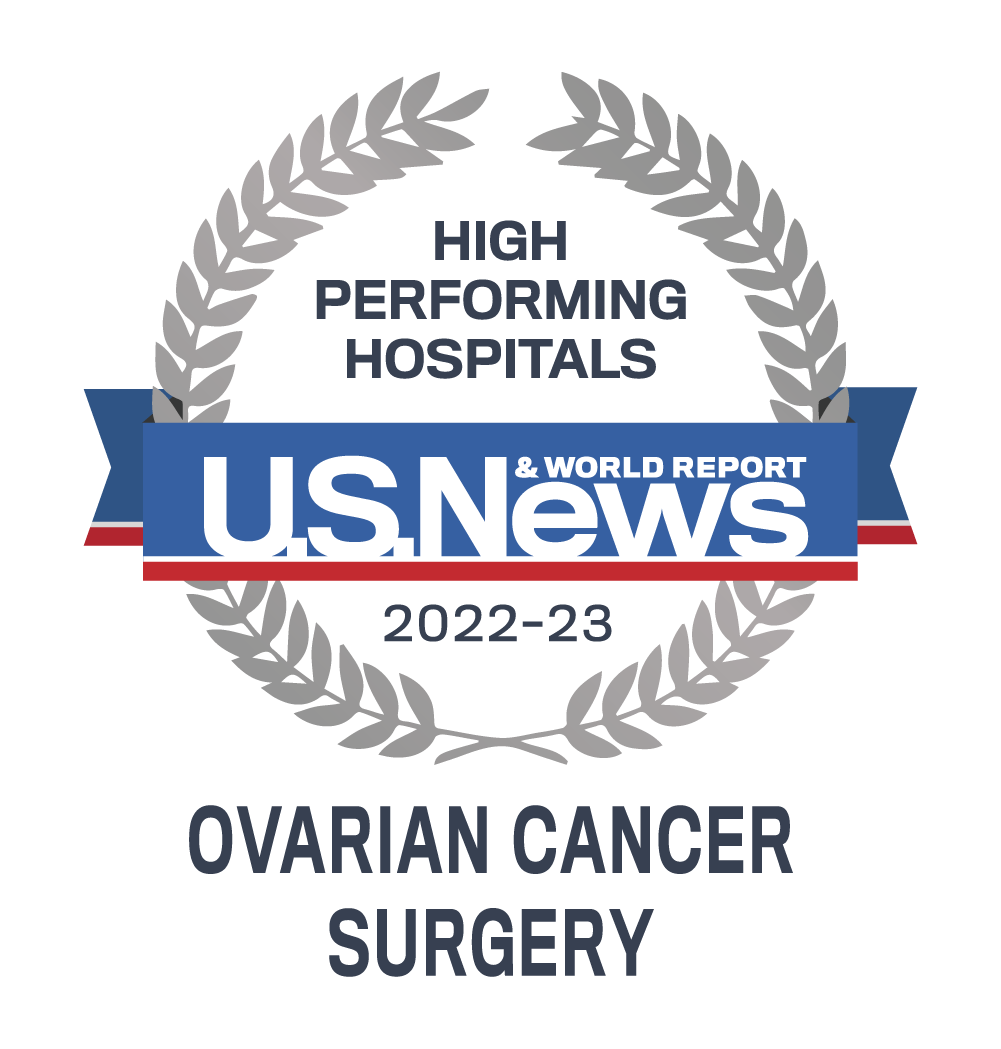 USNWR ovarian cancer surgery badge 2022-2023