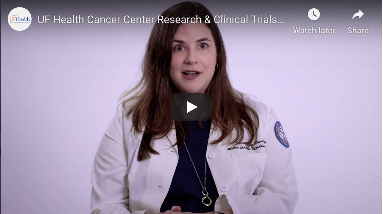 Video on University of Florida Health research and clinical patient trials