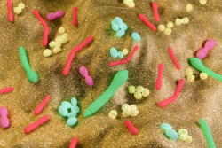 A gut microbiota rendering showing staphylococcus, enterococcus and lactobacillus bacteria. 
