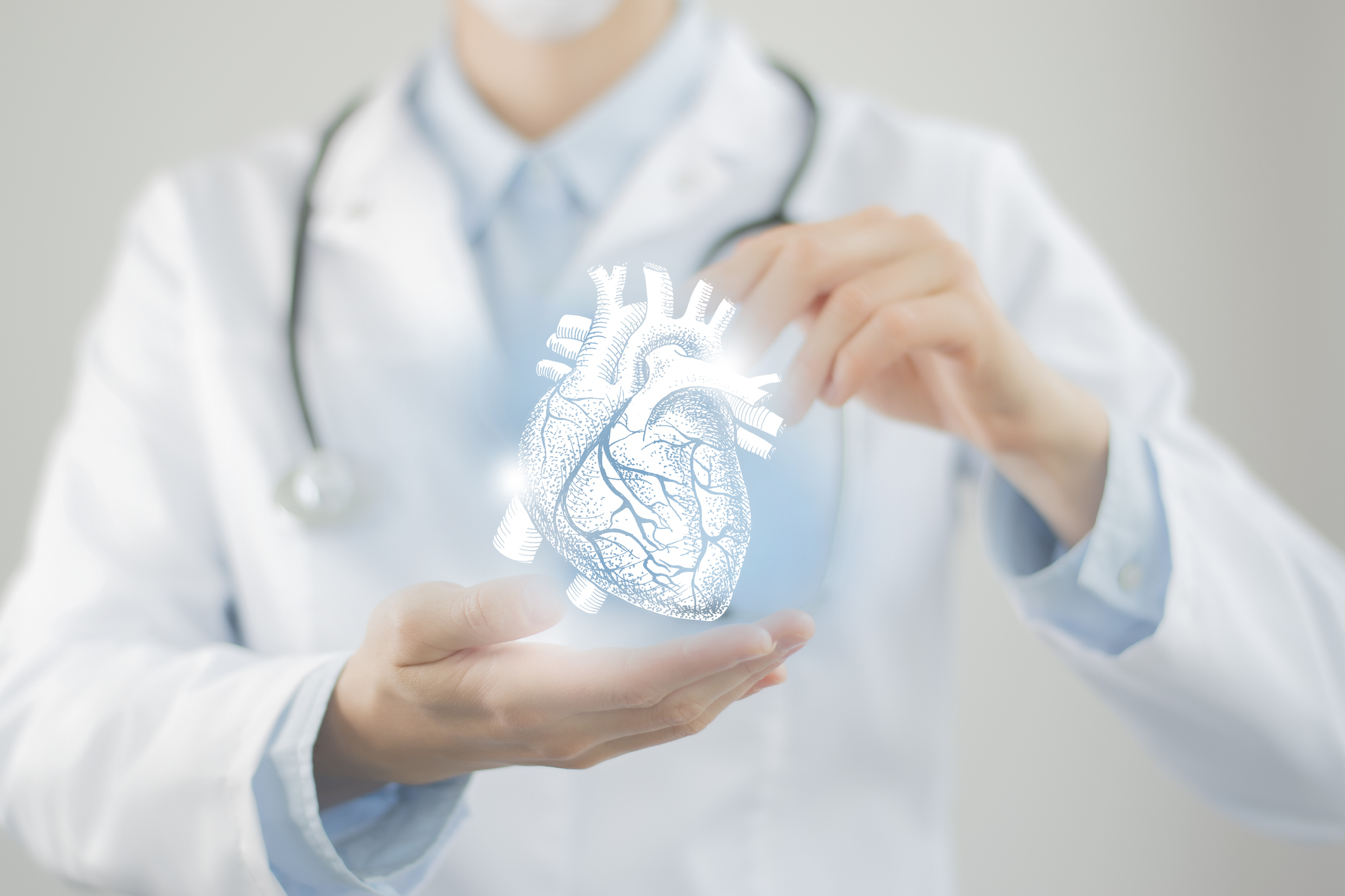Illustration of doctor holding a heart