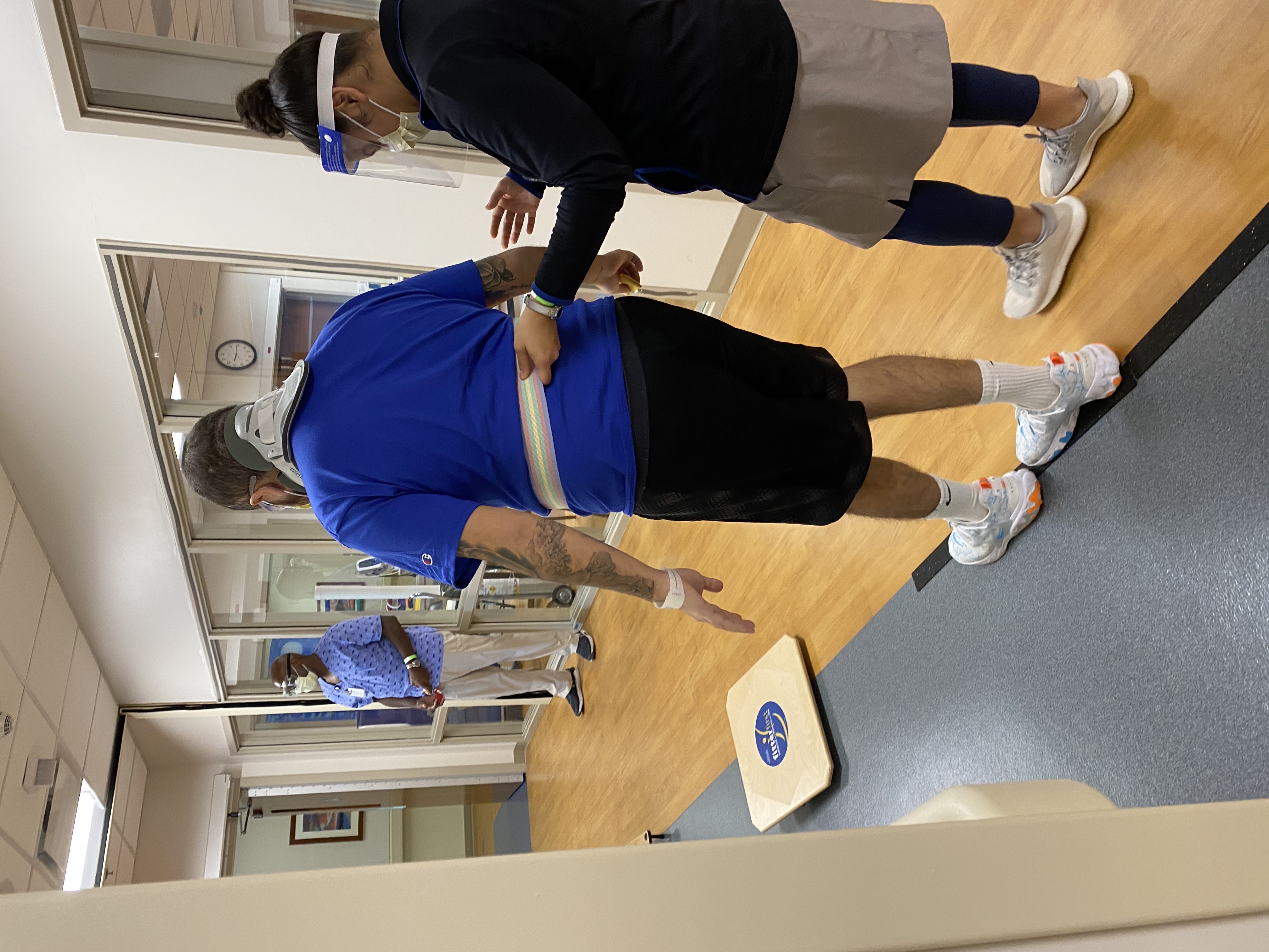 Matt Benavidez at physical therapy