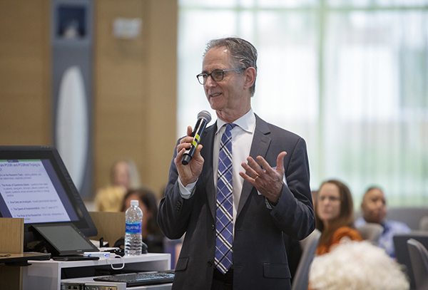 Joe Selby, executive director of the Patient-Centered Outcomes Research Institute, speaks at the OneFlorida Clinical Research Consortium’s 2017 Annual Stakeholder Meeting.