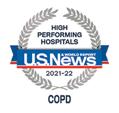 USNWR Badge - High performing Hospitals COPD, 2021-2022