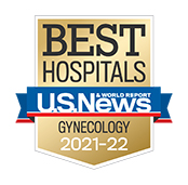 U.S. News & World Report Best Hospitals Badge - Gynecology, 2021-2022
