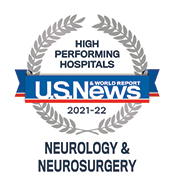USNWR Badge - High Performing Hospitals Neurology and Neurosurgery, 2021-2022