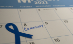 a calendar that shows a reminder to get a colonoscopy 