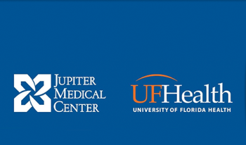 Logos of Jupiter Medical Center and UF Health